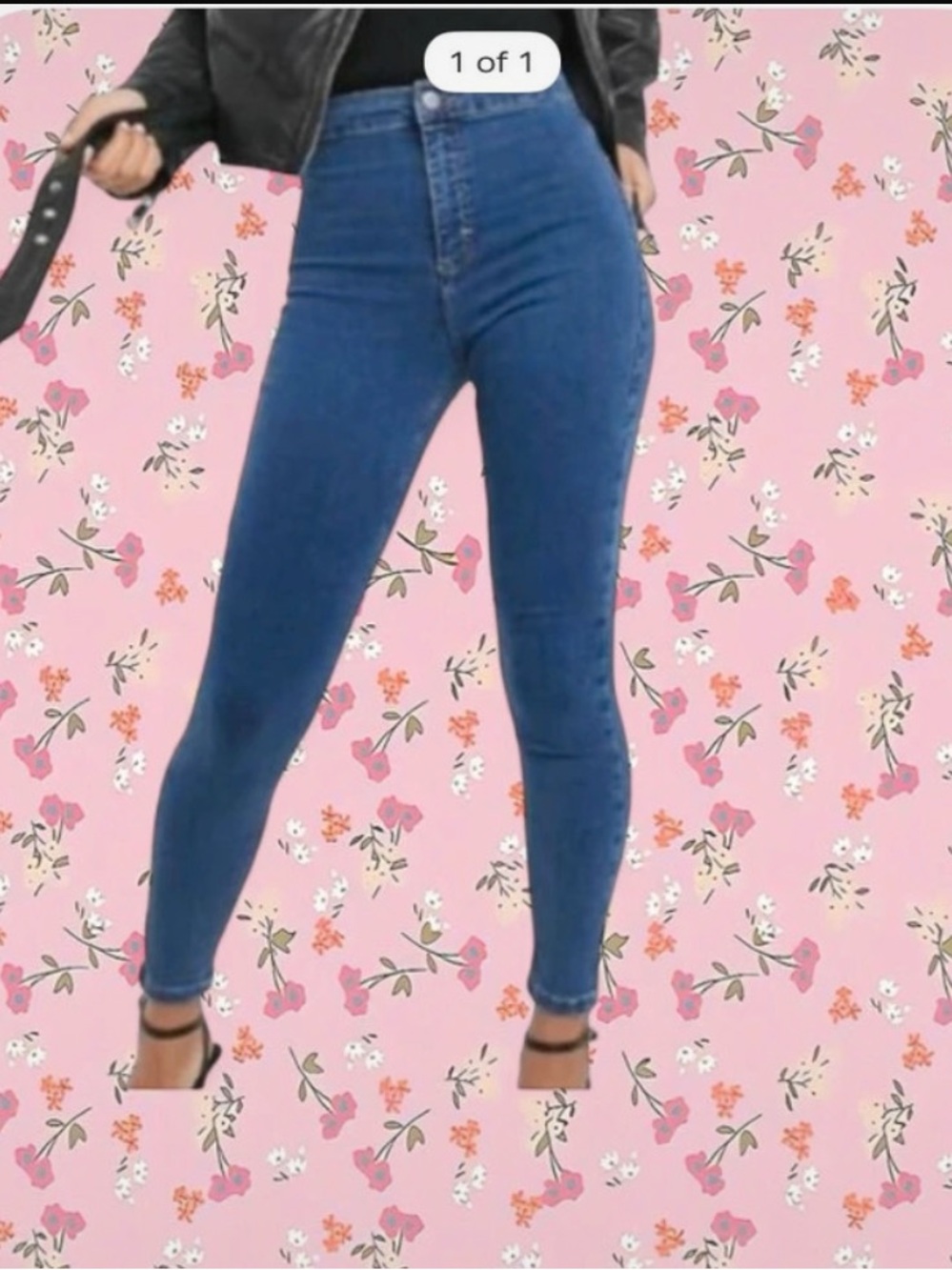Topshop High-Rise Skinny Jeans in Classic Blue
